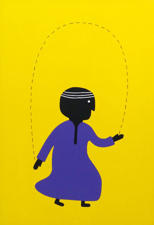 La Corde à Sauter, 2012, acrylic on canvas, 100 x 70 cm