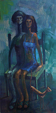 When We Were Living by the Sea | Oil on Wood | Dimensions: 122 x 61 cm