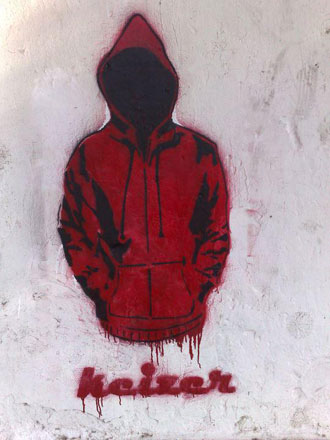 Red Hood, 2012, acrylic on canvas, 100 x 70 cm