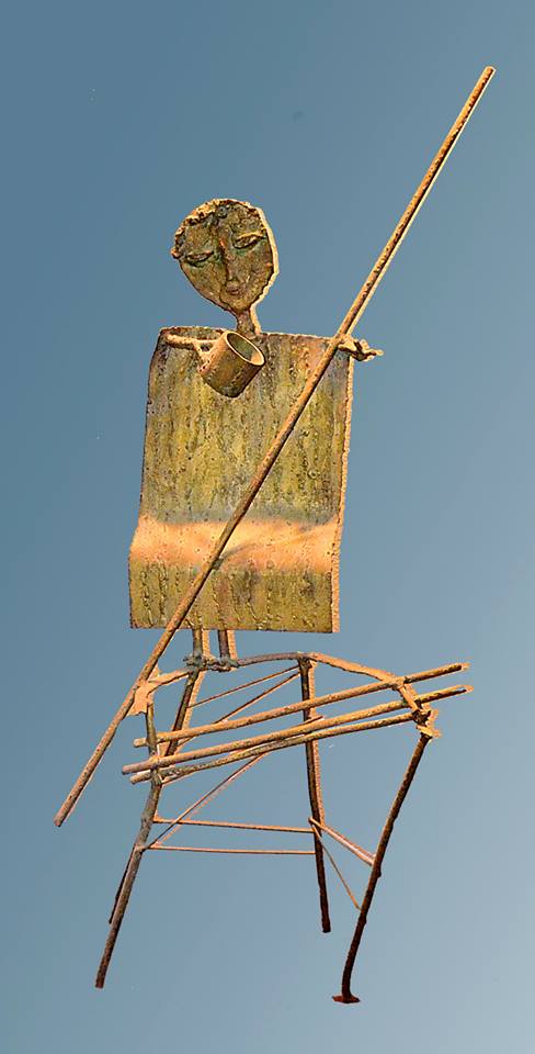 Sobhy Guirguis, Fortune Teller, Bronze, 150 x 40 x 35 cm