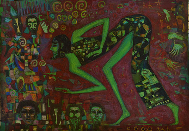 Revival, 2011, mixed media on paper, 50 x 70 cm