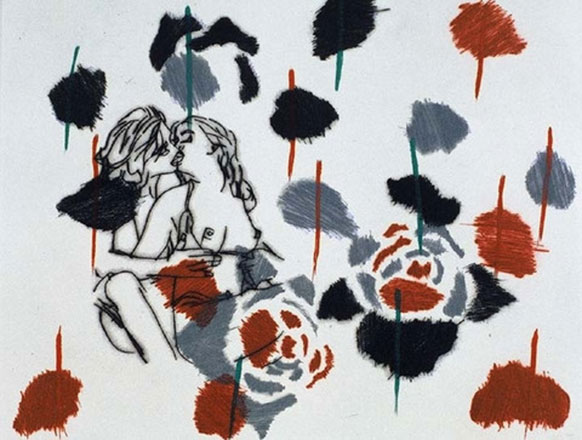 Black Rose, 2000, drypoint & engraving on Hahnemuller-Durer etching paper