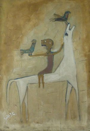The Circus, 1980s, oil on canvas, 120 x 80 cm