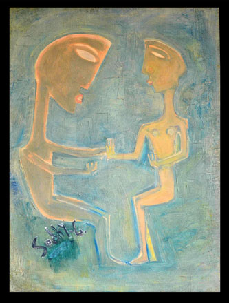 Love, oil on canvas, 100 x 70 cm