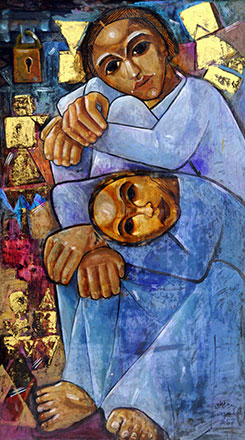 Kayloula, 2007, oil tempera on wood, 120 x 80 cm