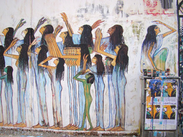 Women of Egypt, 2011, mural downtown Cairo