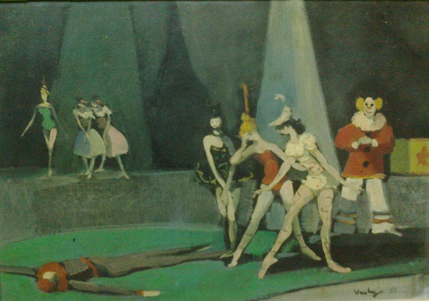 Title Unknown, 1958, signed, 50 x 35 cm, oil on wood