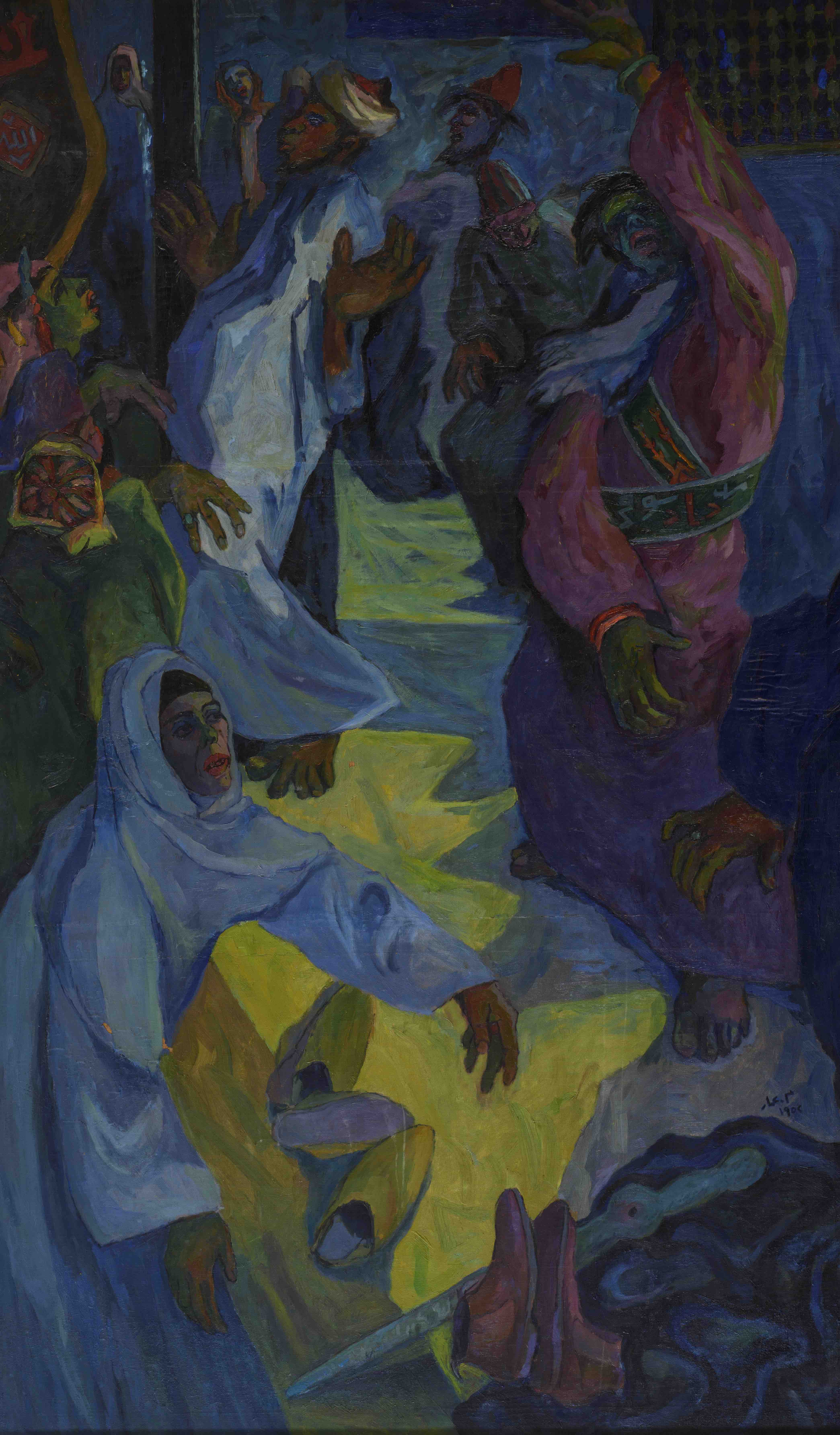 El Zikr / Rememberance of God, 1952, 135 x 235 cm, Oil on canvas