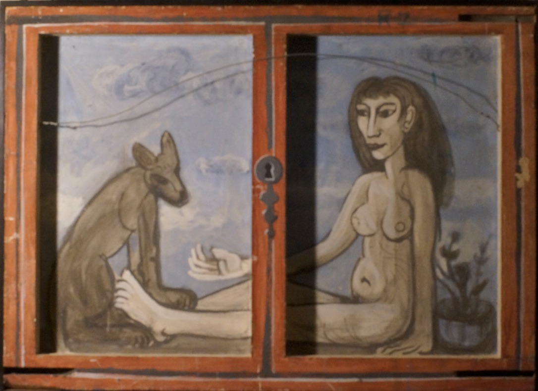 Untitled, 1980. Oil on wood (on windows), 44x66cm