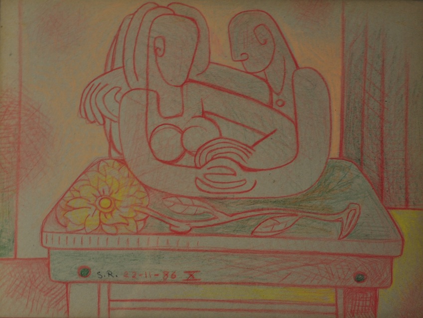 Homme et femme, 1980. Pen on paper, 30x40cm [SR-156]