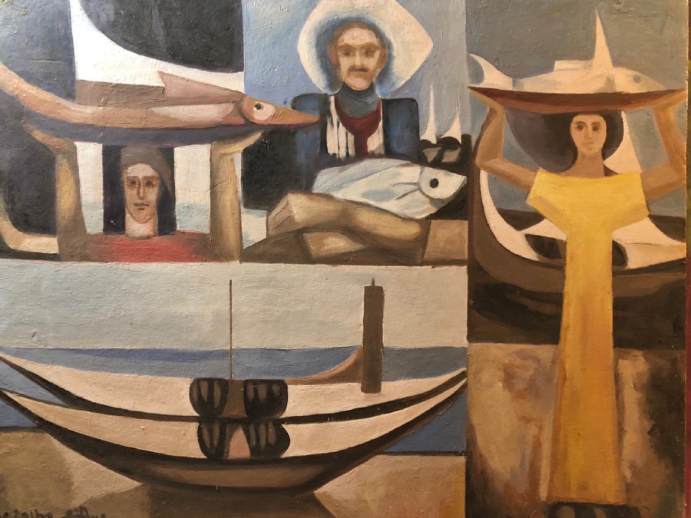 Abdel Moneim Metawae (1935-1982) Oil on wood 100 x 130 cm Signed