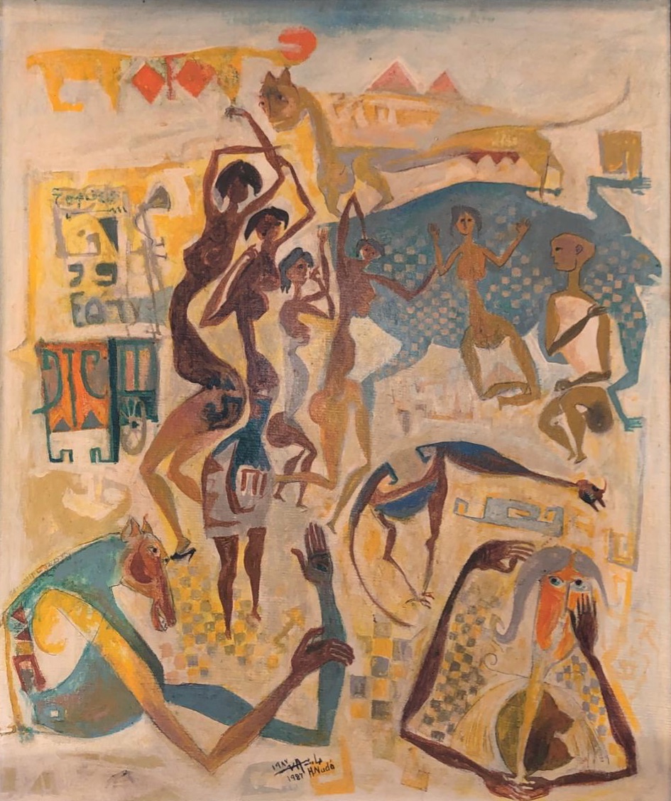 Hamed Nada (1924-1990), Untitled, 1987. Oil on canvas 50 x 60 cm Signed and dated