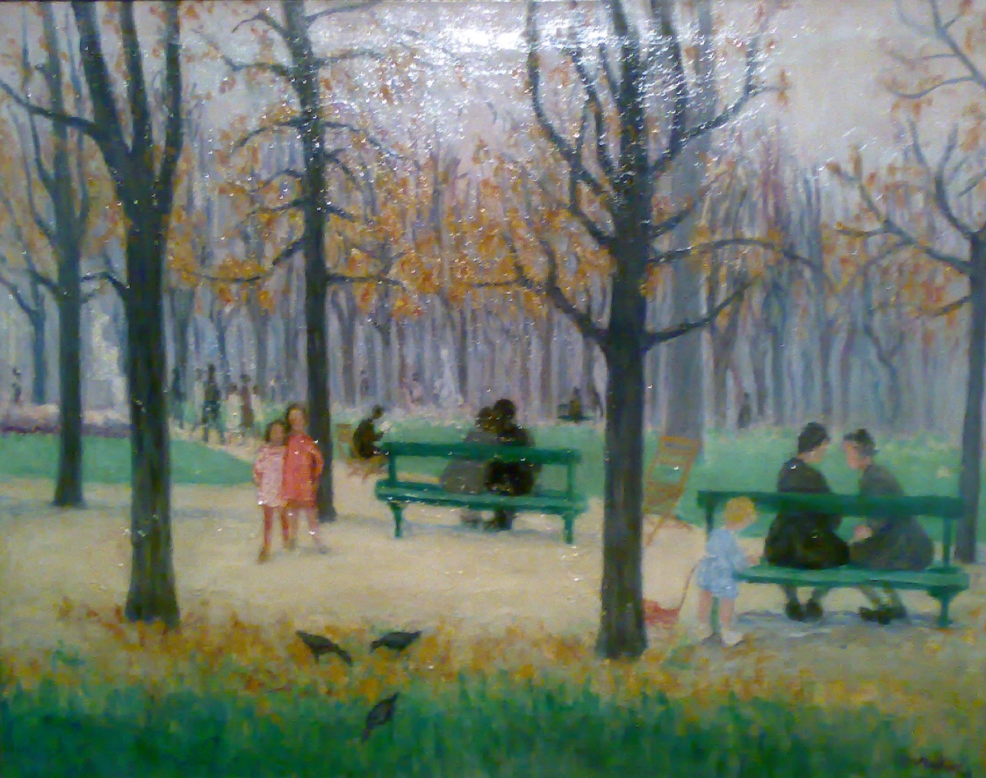 Marguerite Nakhla. Jardin du Luxembourg series. Oil on canvas 52 x 73 cm Signed