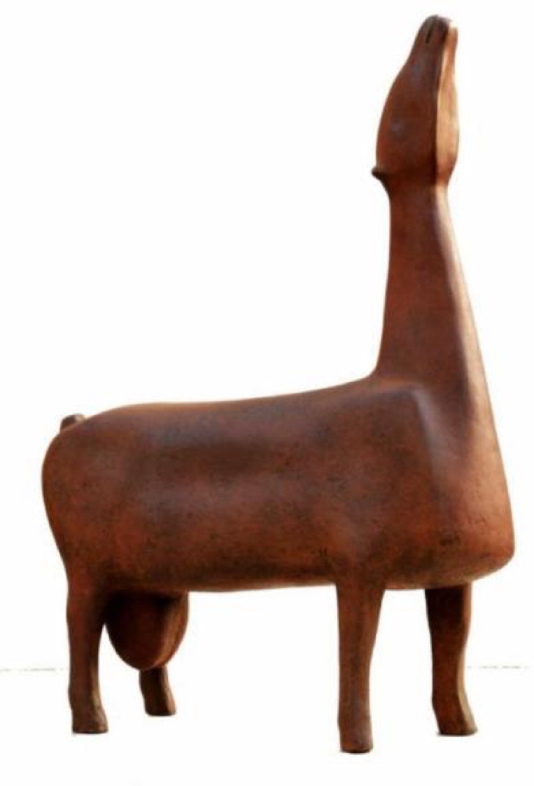 Adam Henein, The Goat / el-Me’azza (1965) Edition 5 / 8. Bronze. 87 x 24 x 65 cm. Signed and editioned