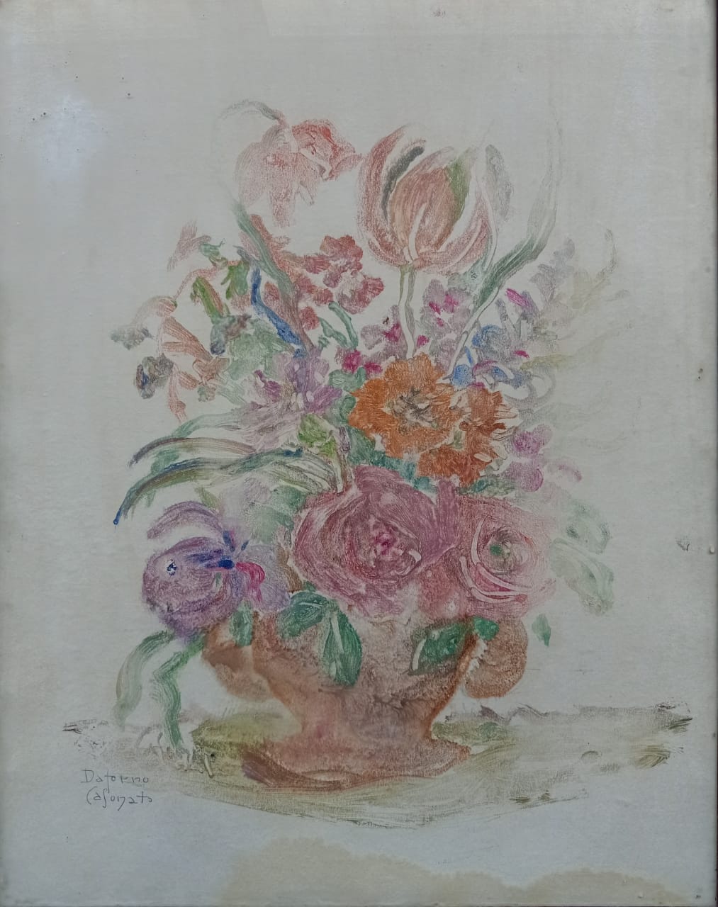 Amelia Da Forno Casonato (1878-1969) 63 x 47 cm Watercolor on paper Signed lower left