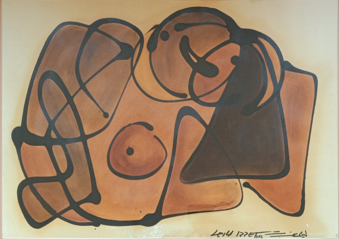 LEILA IZZET (1933) 50 x 70 cm  Watercolors on paper Signed and dated 1976 lower right