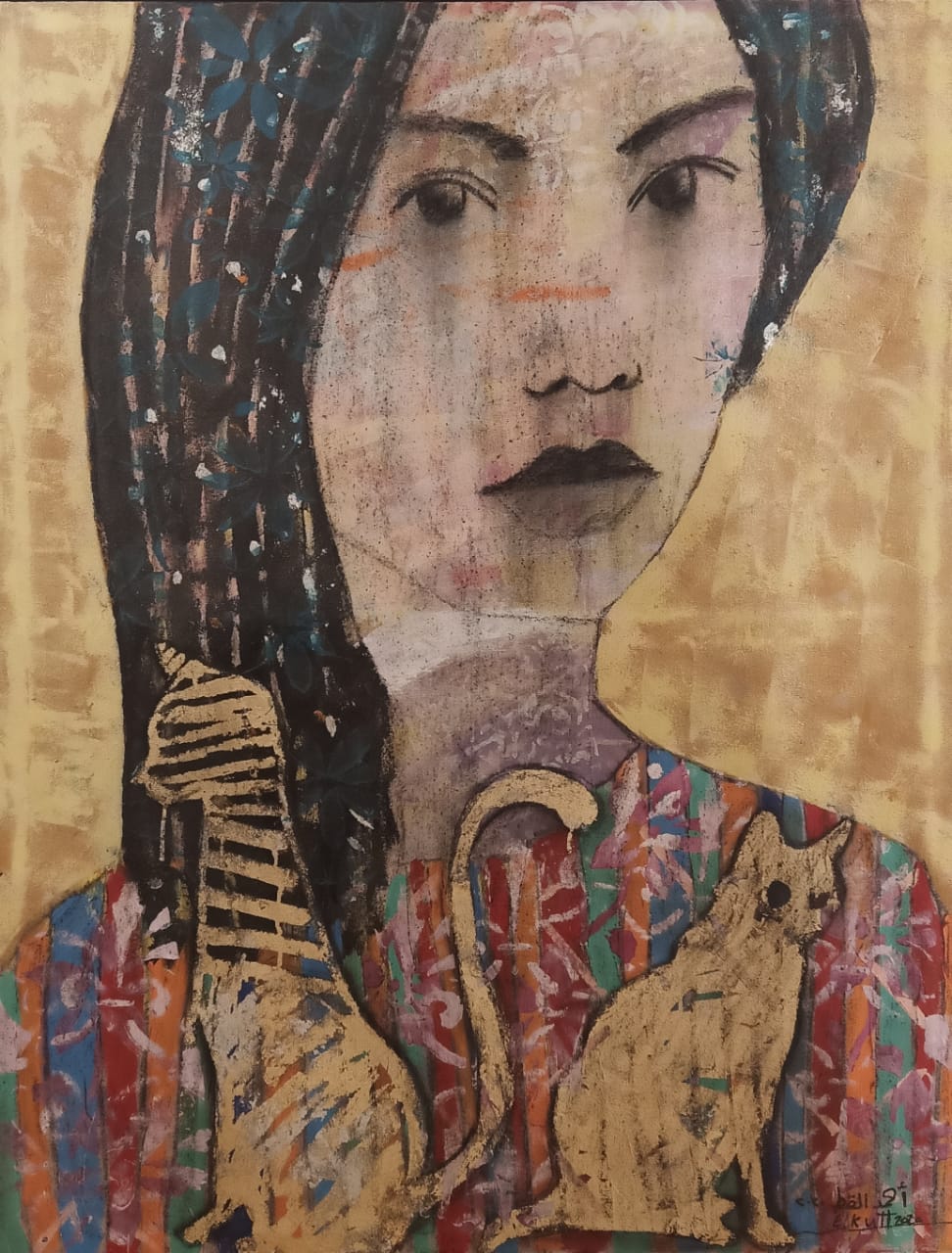 AHMED EL KUTT / Untitled, 130 x 100 cm / Mixed media on canvas / LE 18,000 / USD 1,150 / PALESTINE-188