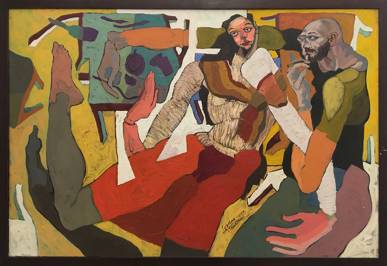 SALAM YOUSRY / Art Teacher, 2020 / Oil on canvas / 120 x 80 cm / LE 50,000 / USD 3,200 / PALESTINE-167