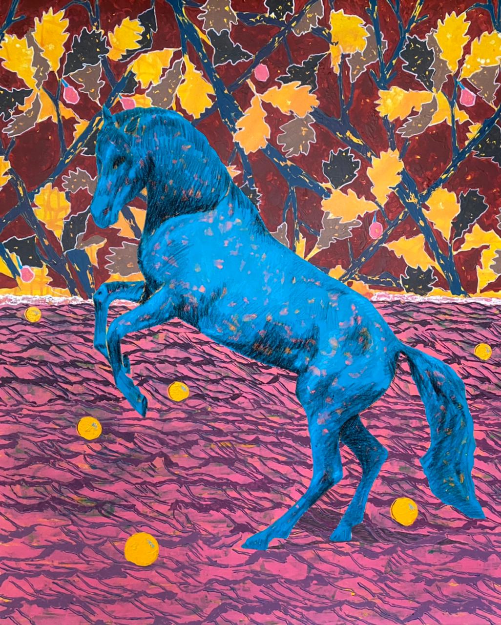 Jamal Bassiouni “Wild at Heart” 2021 120 x 95 cm Acrylic on canvas, JB225