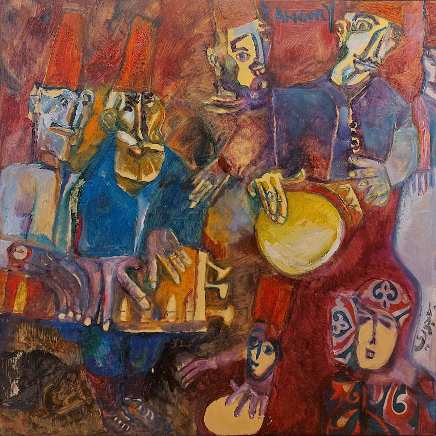 George Bahgory Fer’a Musikiyya  Oil on canvas 120 x 120 cm Signed