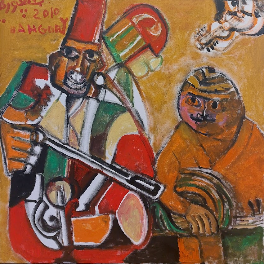 George Bahgory Fer’a Musikiyya, 2010  Oil on canvas 100 x 100 cm Signed and dated