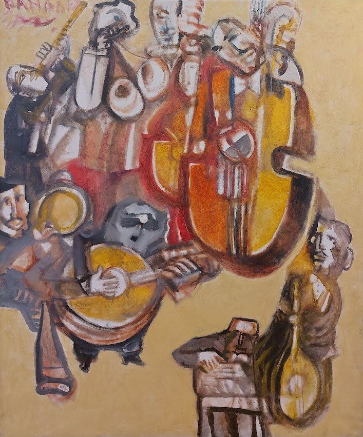 George Bahgory Fer’a Musikiyya  Oil on canvas 120 x 100 cm Signed