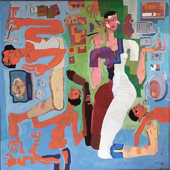 Salam Yousry “1992” Oil on canvas 150 x 150 cm
