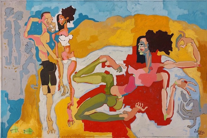 Salam Yousry, “Yasmina 2005” Oil on canvas 120 x 80 cm