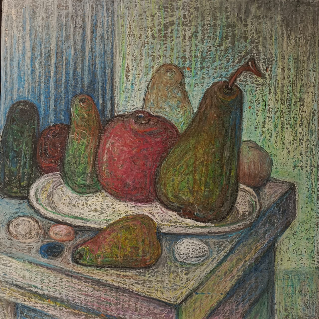 Samir Rafi, [nature morte],  Oil on wood 45 x 45 cm