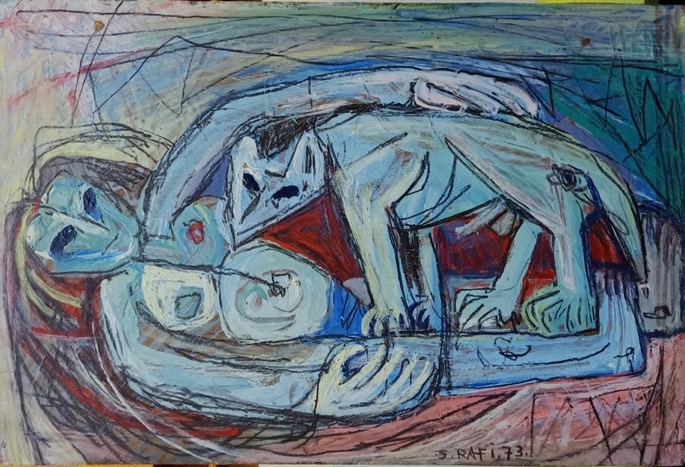 Samir Rafi   Oil on wood 20 x 30 cm Signed and dated 1973 SR-212