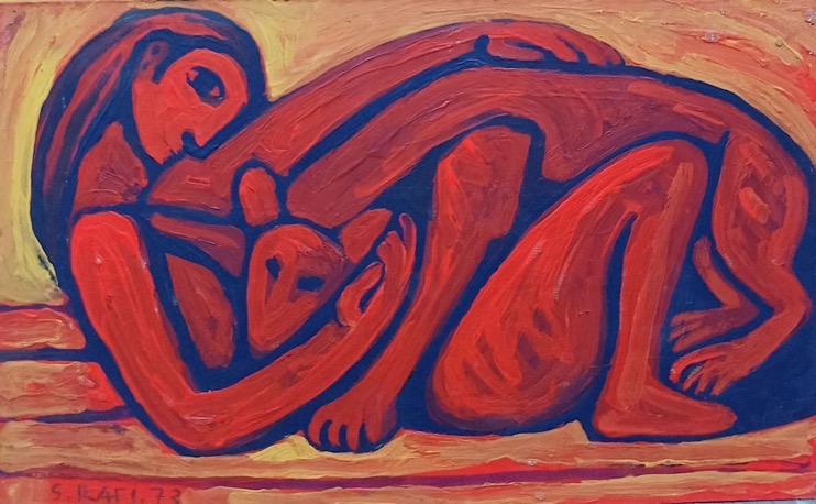 Samir Rafi   Oil on wood 22 x 35 cm Signed and dated 1973 SR-221