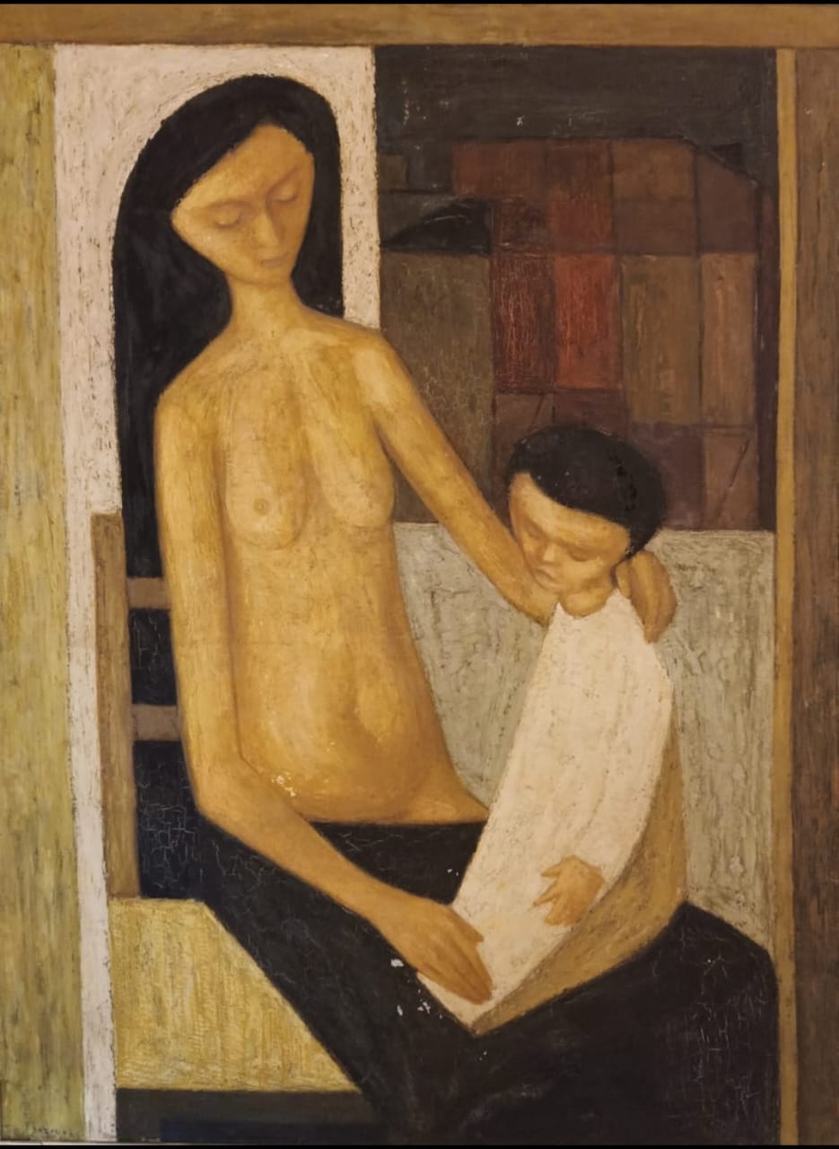 Ezechiel Baroukh (1909-1984)  Untitled (1940s) Oil on canvas 120 x 90 cm Signed. Undated Estimated 1940s  MG-212-RA